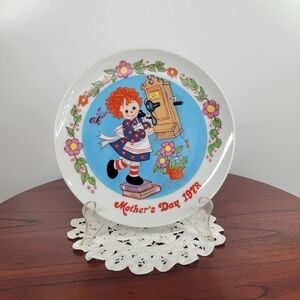 Raggedy Ann Wall Plate Schmid Mother's Day Plate 1978 Limited Edition Wall Decor